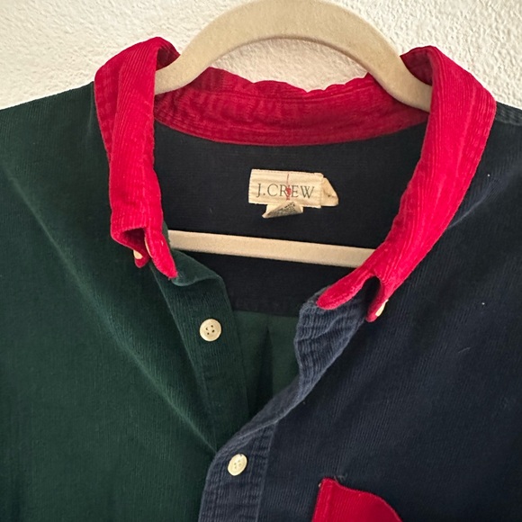 J. CREW VNTG Men’s Color-block Corduroy button down, XL 1991 J. CREW authentic - Picture 2 of 8